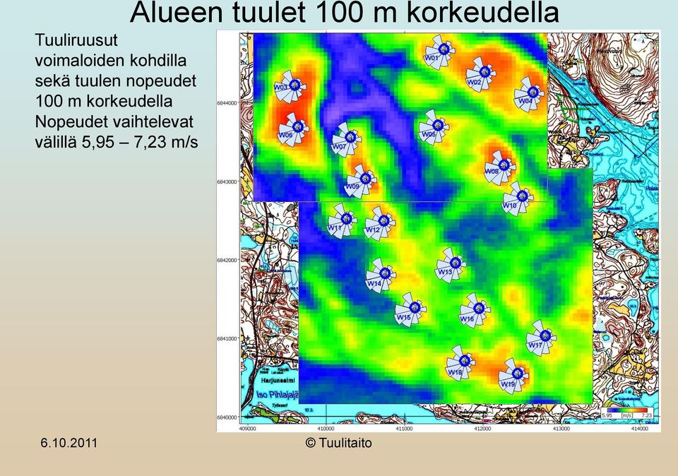 korkeudella Nopeudet vaihtelevat