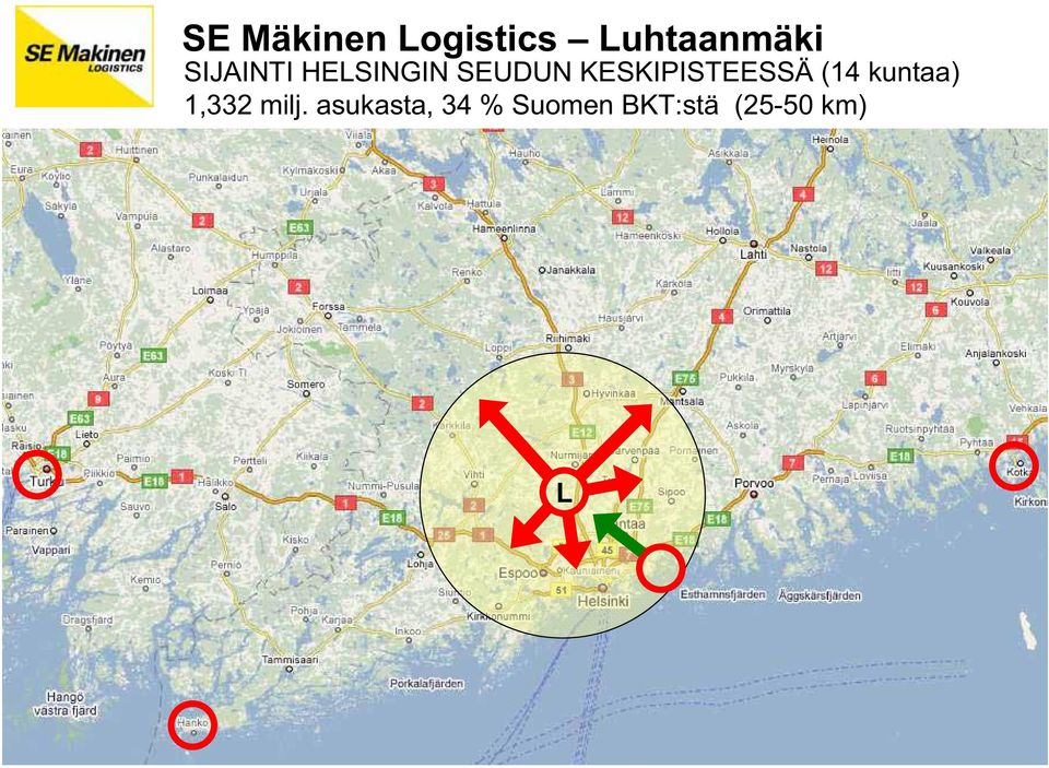 KESKIPISTEESSÄ (14 kuntaa) 1,332