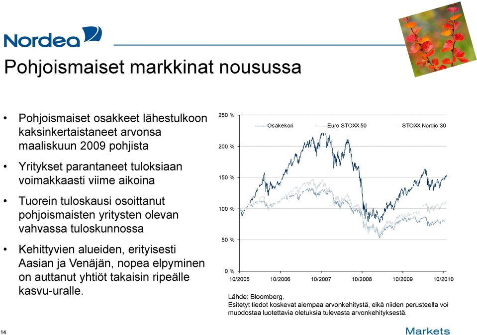 tuloskunnossa Kehittyvien alueiden, erityisesti Aasian ja Venäjän, nopea elpyminen on auttanut yhtiöt takaisin ripeälle kasvu-uralle.