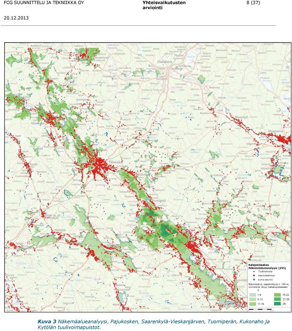 Näkemäalueanalyysi, Pajukosken,