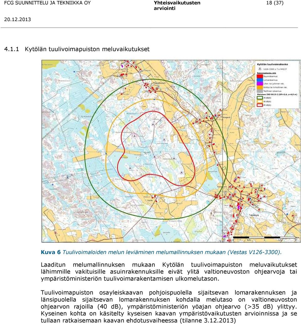 tuulivoimarakentamisen ulkomelutason.