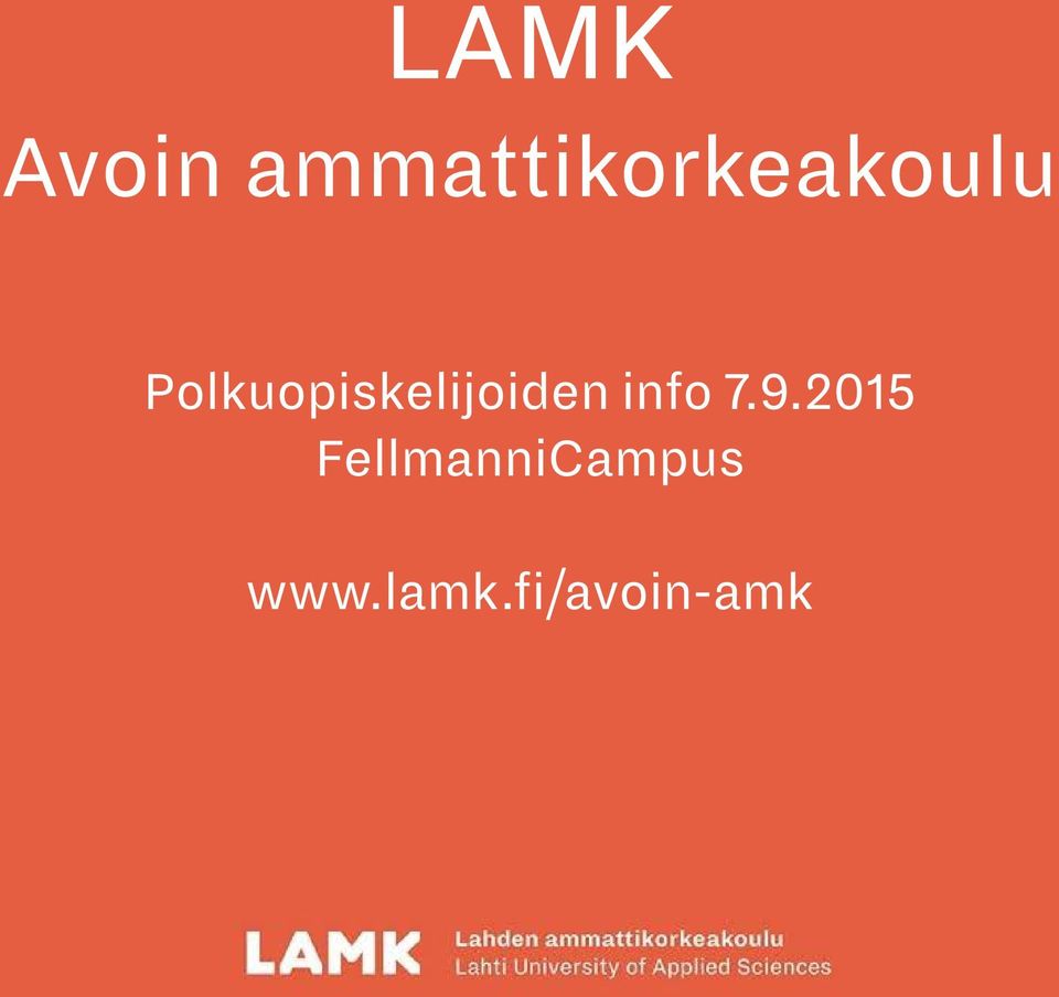 Polkuopiskelijoiden info
