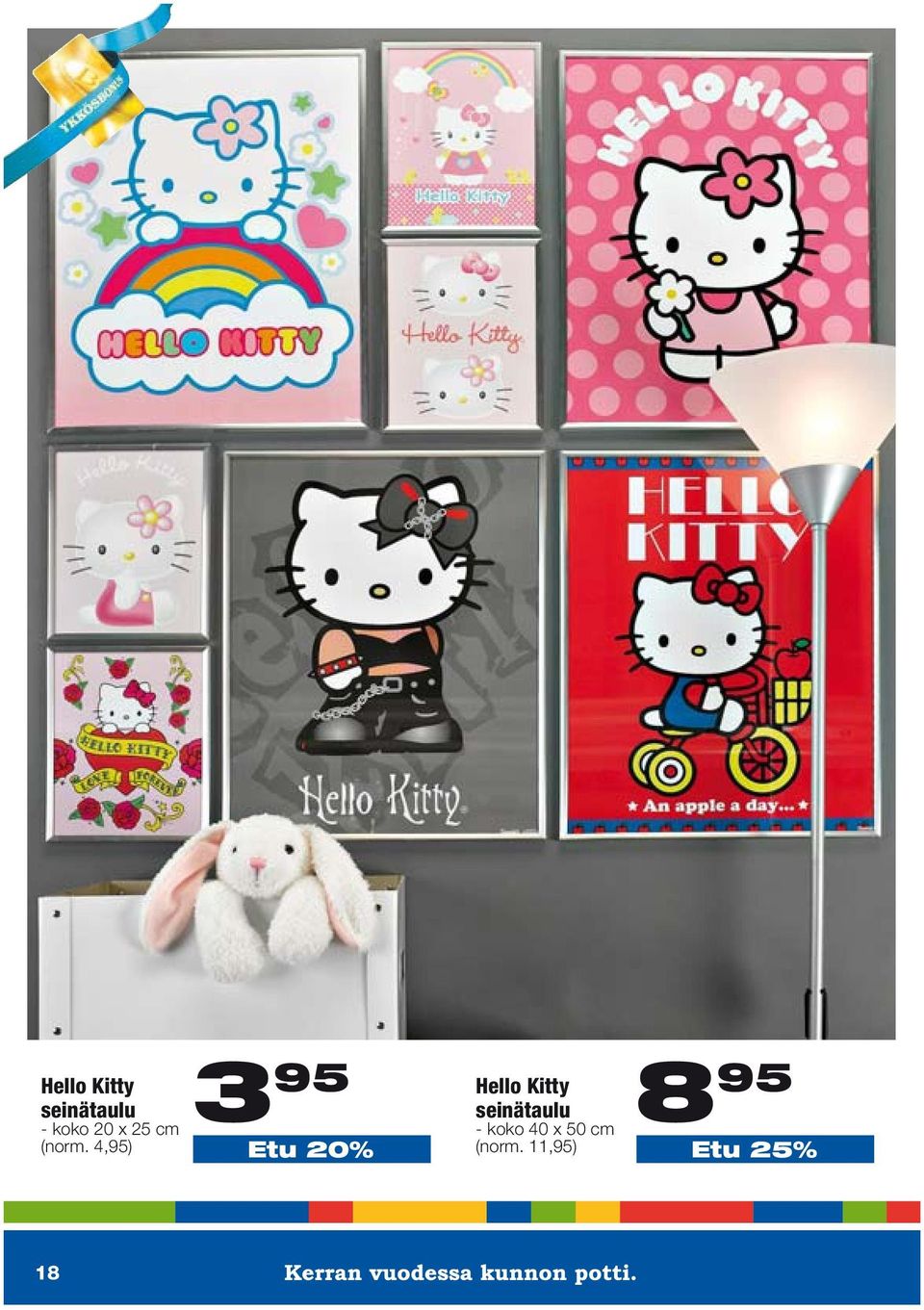 4,95) 3 95 Etu 20% Hello Kitty