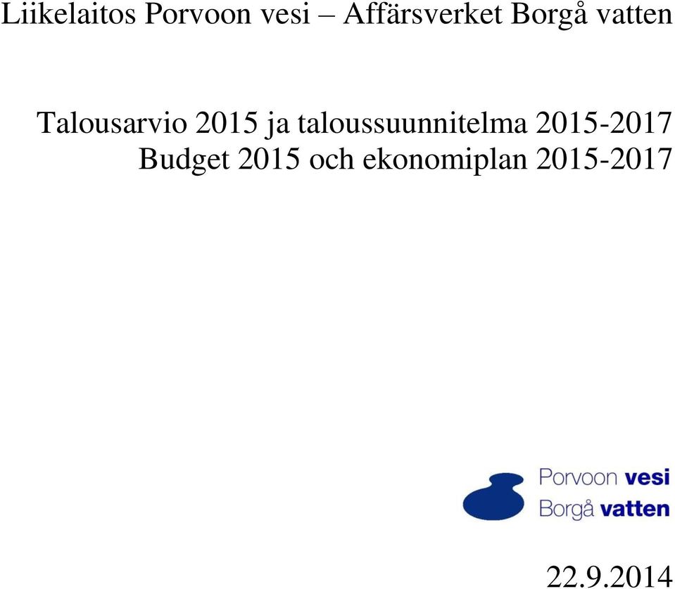 Talousarvio 2015 ja