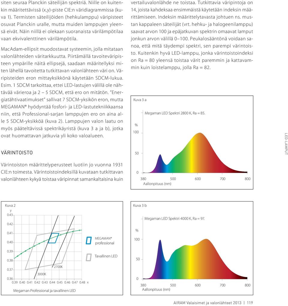MacAdam-ellipsit muodostavat systeemin, jolla mitataan valonlähteiden väritarkkuutta.