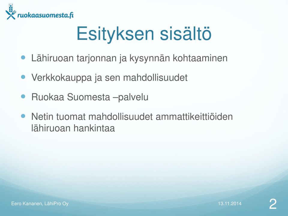 mahdollisuudet Ruokaa Suomesta palvelu Netin