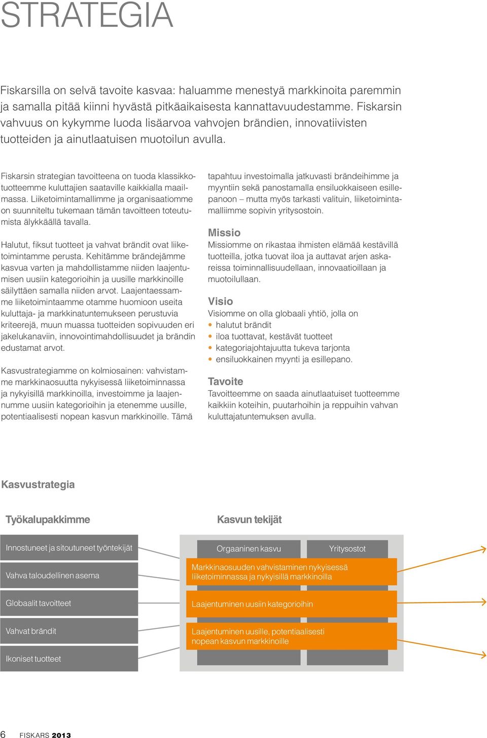 Fiskarsin strategian tavoitteena on tuoda klassikkotuotteemme kuluttajien saataville kaikkialla maailmassa.