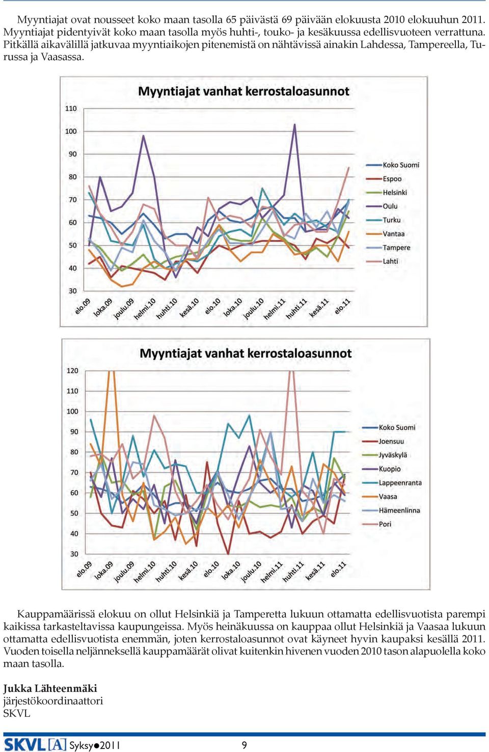 Kauppamäärissä elokuu on ollut Helsinkiä ja Tamperetta lukuun ottamatta edellisvuotista parempi kaikissa tarkasteltavissa kaupungeissa.