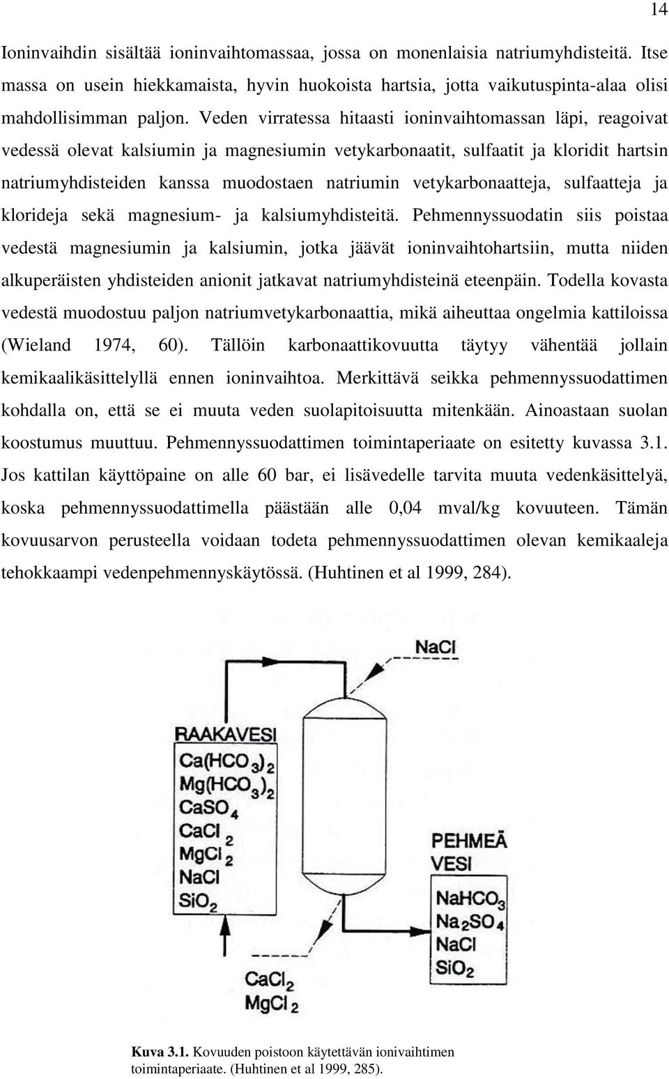 vetykarbonaatteja, sulfaatteja ja klorideja sekä magnesium- ja kalsiumyhdisteitä.