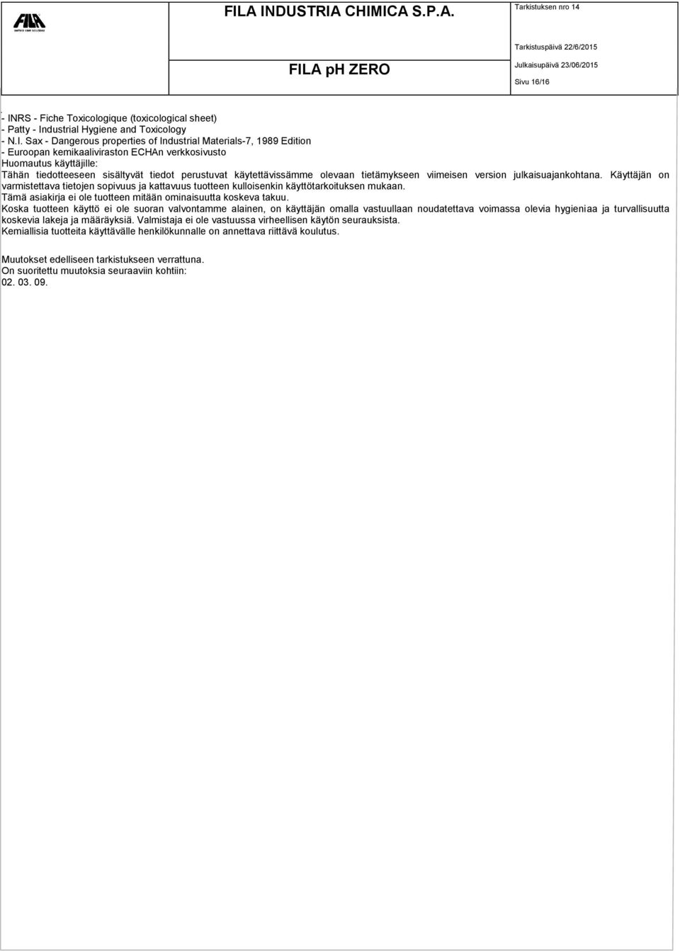 dustrial Hygiene and Toxicology - N.I.