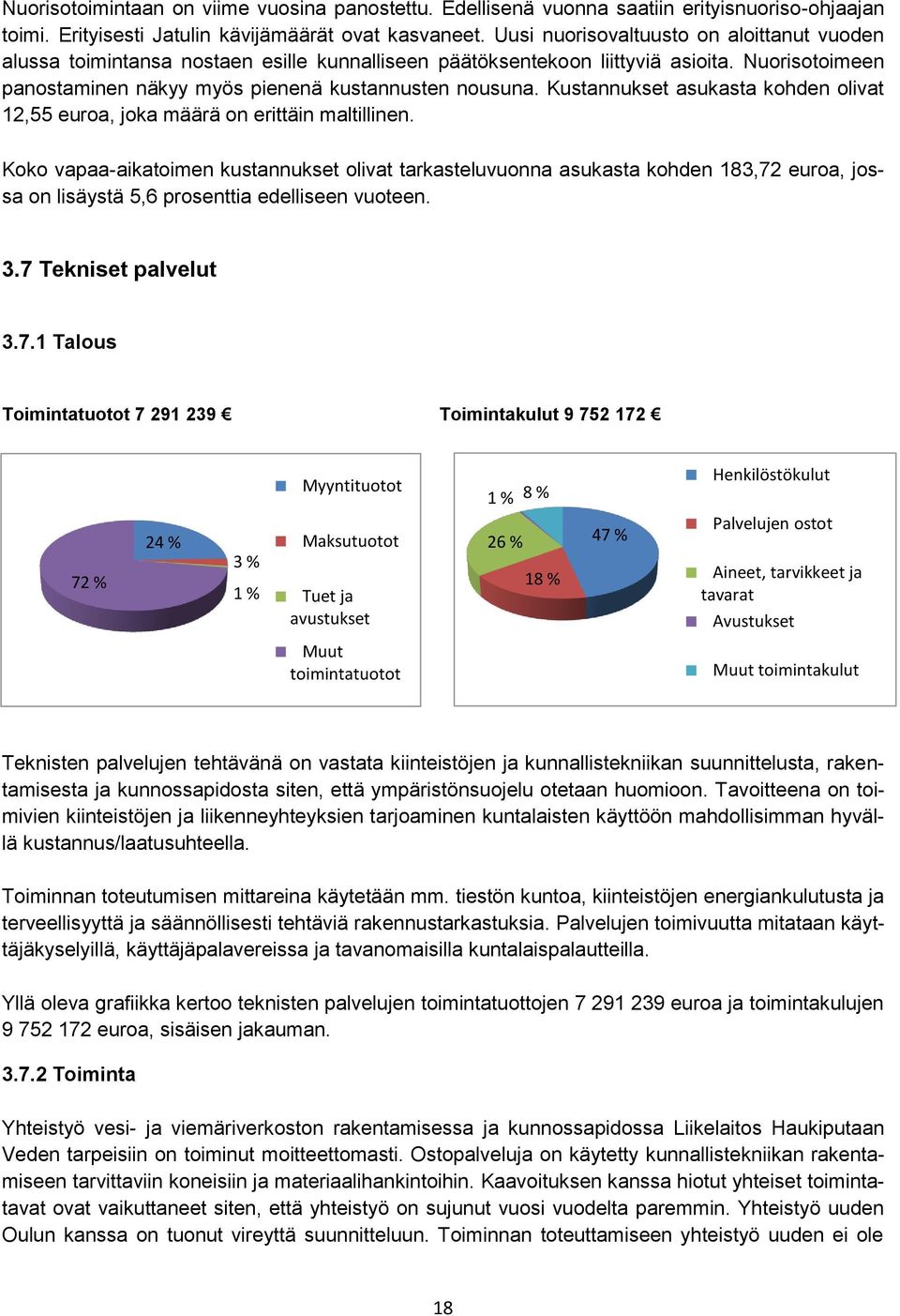 Kustannukset asukasta kohden olivat 12,55 euroa, joka määrä on erittäin maltillinen.