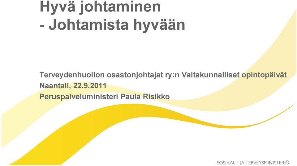 ry:n Valtakunnalliset opintopäivät