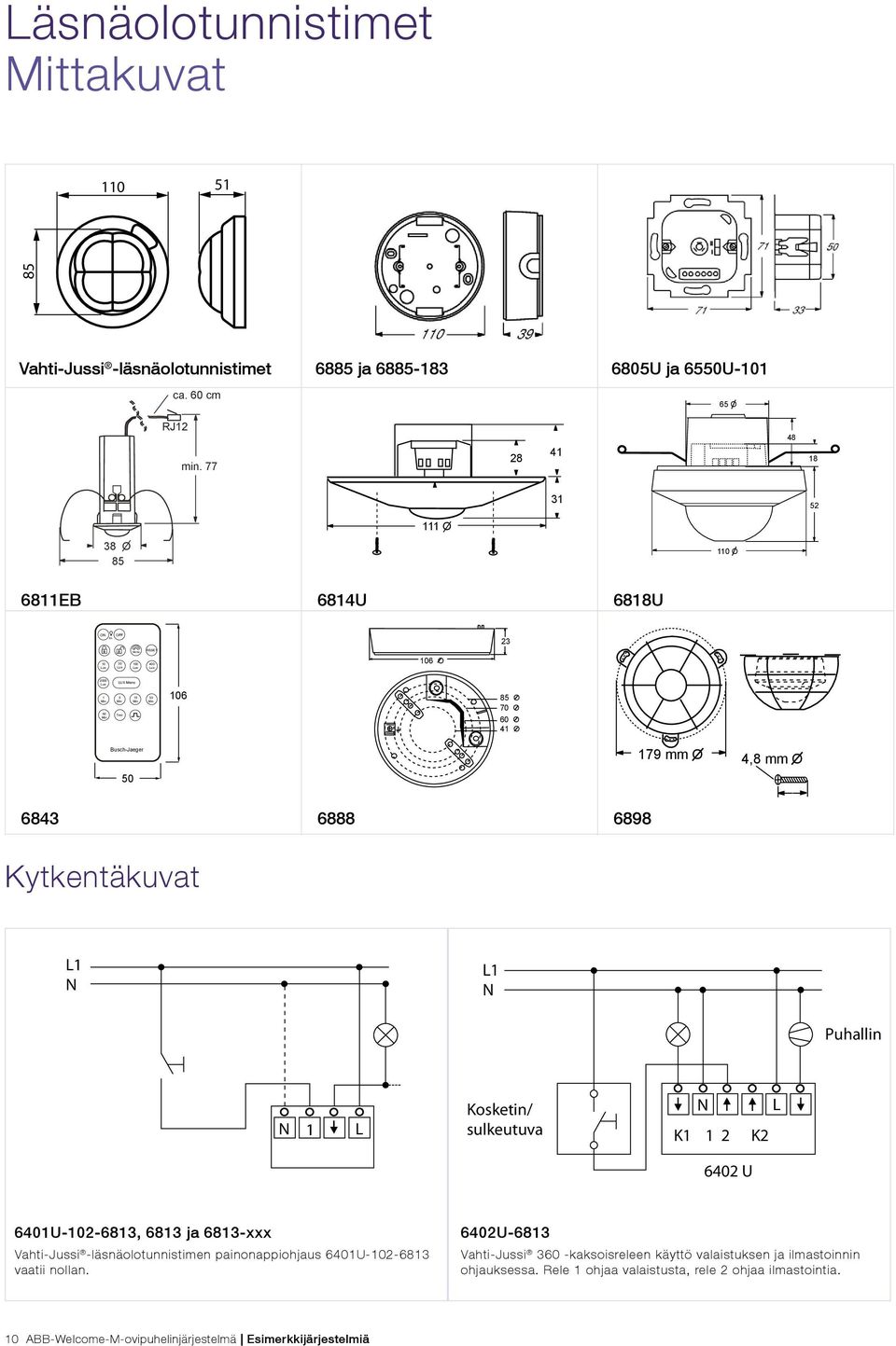 Busch-Jaeger 179 mm O 4,8 mm O 50 6843 6888 6898 min.