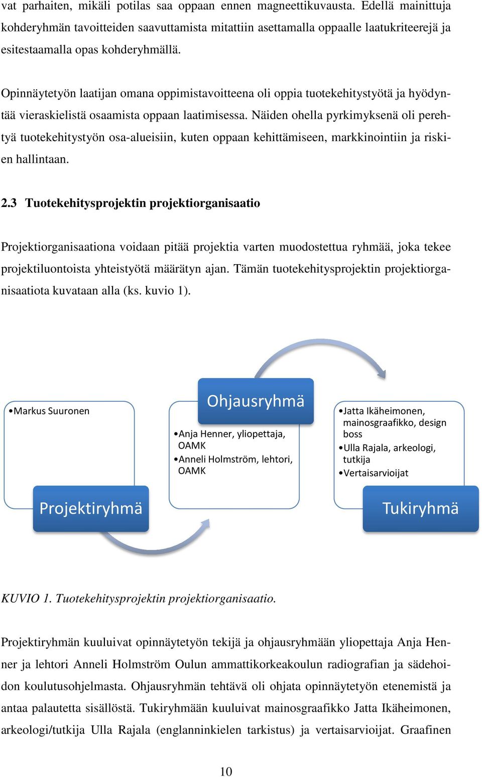 Opinnäytetyön laatijan omana oppimistavoitteena oli oppia tuotekehitystyötä ja hyödyntää vieraskielistä osaamista oppaan laatimisessa.