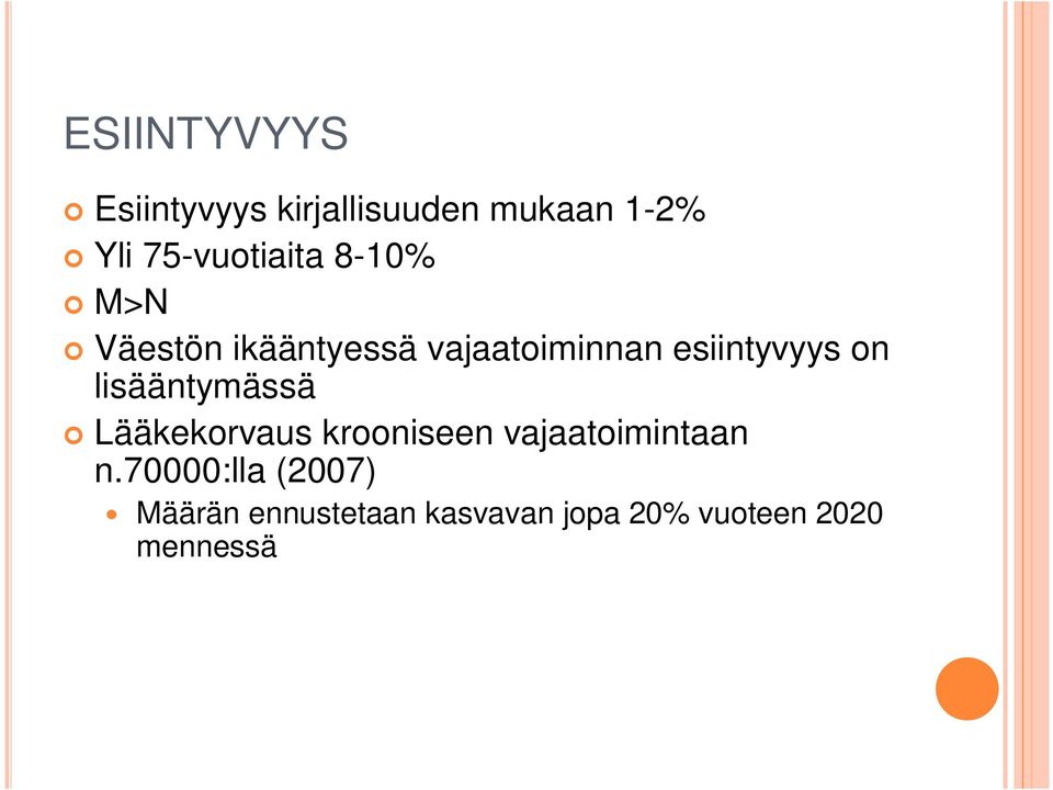 esiintyvyys on lisääntymässä Lääkekorvaus krooniseen