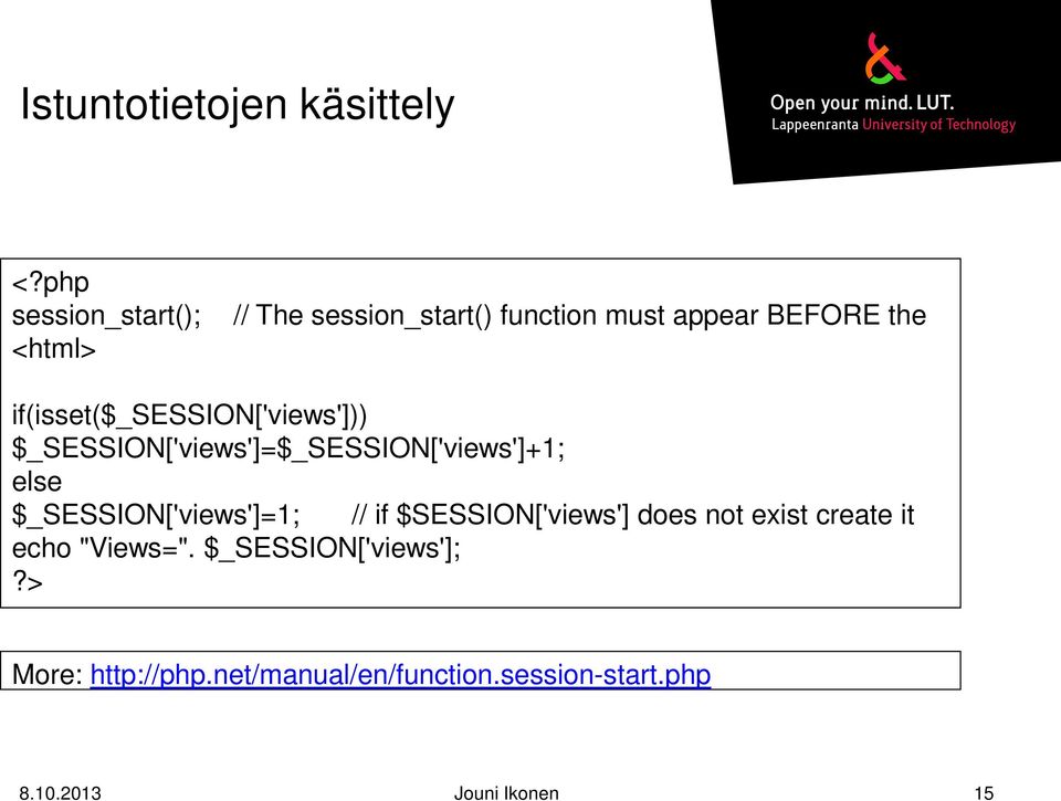 if(isset($_session['views'])) $_SESSION['views']=$_SESSION['views']+1; else