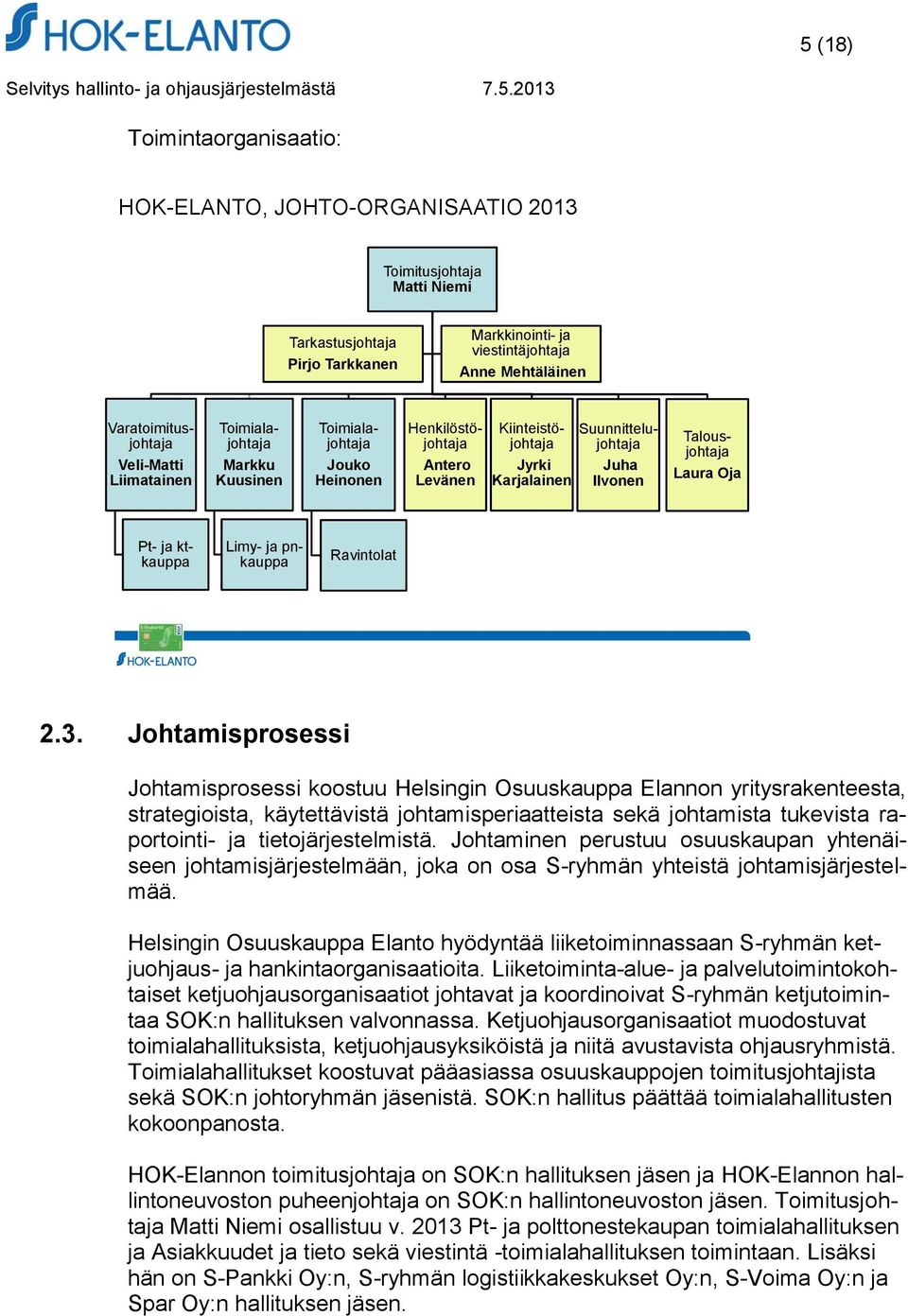 Talousjohtaja Laura Oja Pt- ja ktkauppa Limy- ja pnkauppa Ravintolat 2.3.