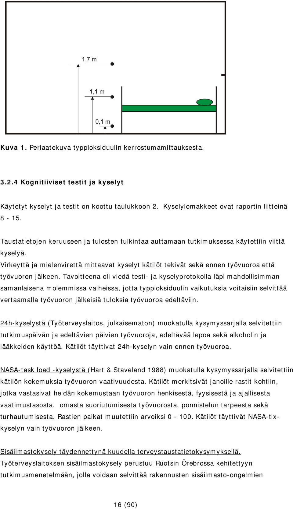 Virkeyttä ja mielenvirettä mittaavat kyselyt kätilöt tekivät sekä ennen työvuoroa että työvuoron jälkeen.