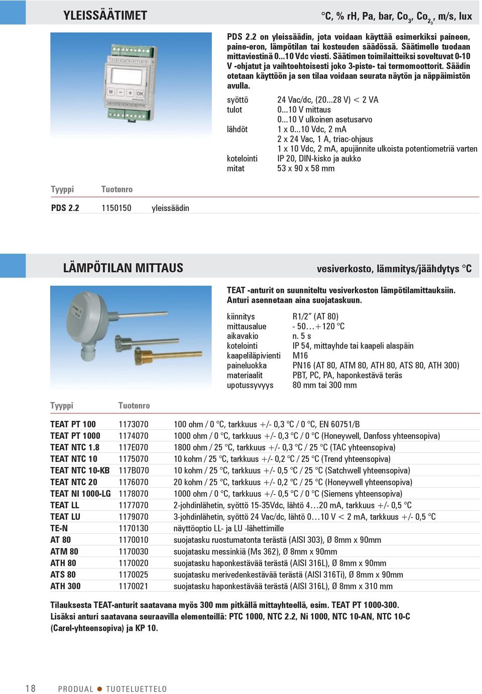 Säädin otetaan käyttöön ja sen tilaa voidaan seurata näytön ja näppäimistön avulla. tulot lähdöt mitat 24 Vac/dc, (20...28 V) < 2 VA 0...10 V mittaus 0...10 V ulkoinen asetusarvo 1 x 0.