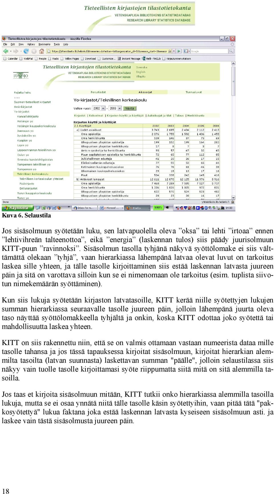 Sisäsolmun tasolla tyhjänä näkyvä syöttölomake ei siis välttämättä olekaan tyhjä, vaan hierarkiassa lähempänä latvaa olevat luvut on tarkoitus laskea sille yhteen, ja tälle tasolle kirjoittaminen