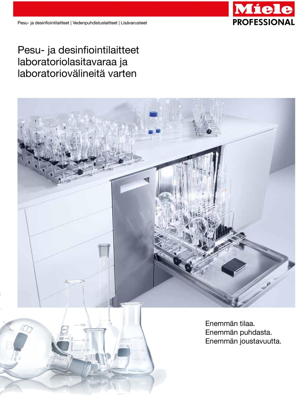 laboratoriolasitavaraa ja laboratoriovälineitä