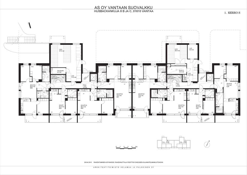 0 m2 (AUKKO YÄUOEA) KATO KOTEO AUKKO 1800x300 h=1000 4H+K+ 89.0 m2 04 W H (K/KK) JK/A (AK) (K/KK) Y RH 1. KR +23.500 JK/A (AK) Y (K/KK) 3H++ 72.5 m2 01 (AK) (AK) AAKATTO YV 600 3H++ 72.