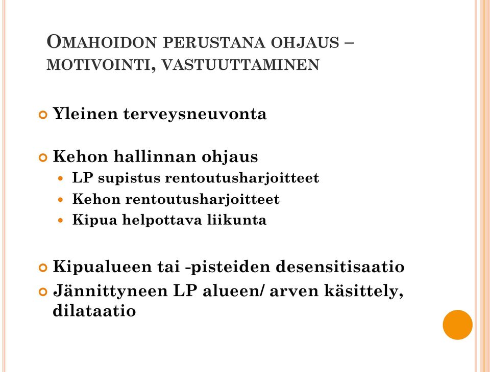 rentoutusharjoitteet Kehon rentoutusharjoitteet Kipua helpottava