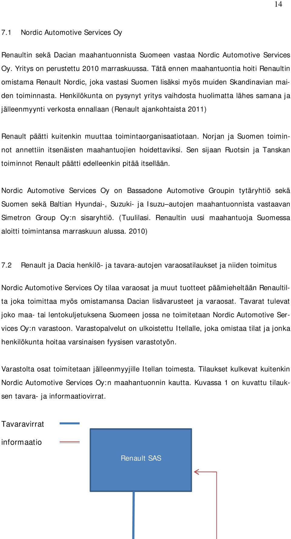 Henkilökunta on pysynyt yritys vaihdosta huolimatta lähes samana ja jälleenmyynti verkosta ennallaan (Renault ajankohtaista 2011) Renault päätti kuitenkin muuttaa toimintaorganisaatiotaan.