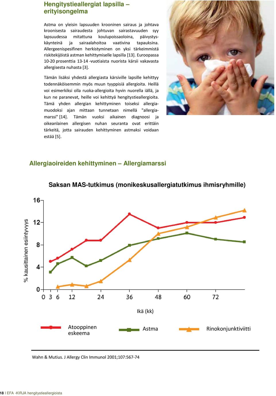 Euroopassa 10-20 prosenttia 13-14 -vuotiaista nuorista kärsii vakavasta allergisesta nuhasta [3].