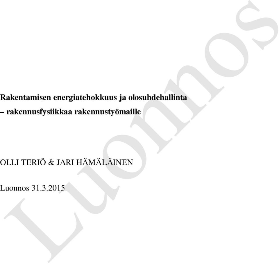rakennusfysiikkaa