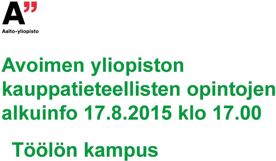 opintojen alkuinfo 17.