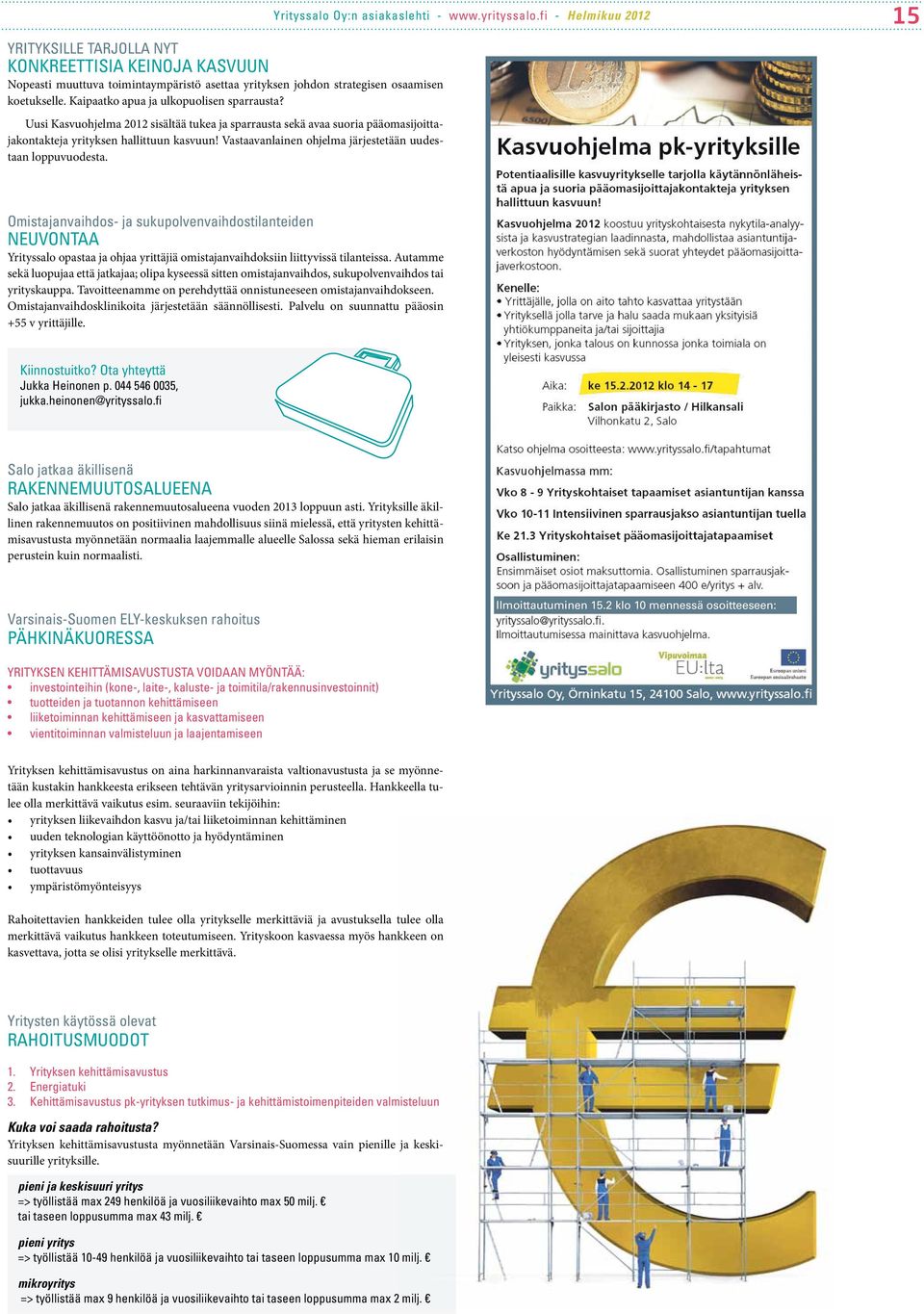 Yrityssalo Oy:n asiakaslehti - www.yrityssalo.