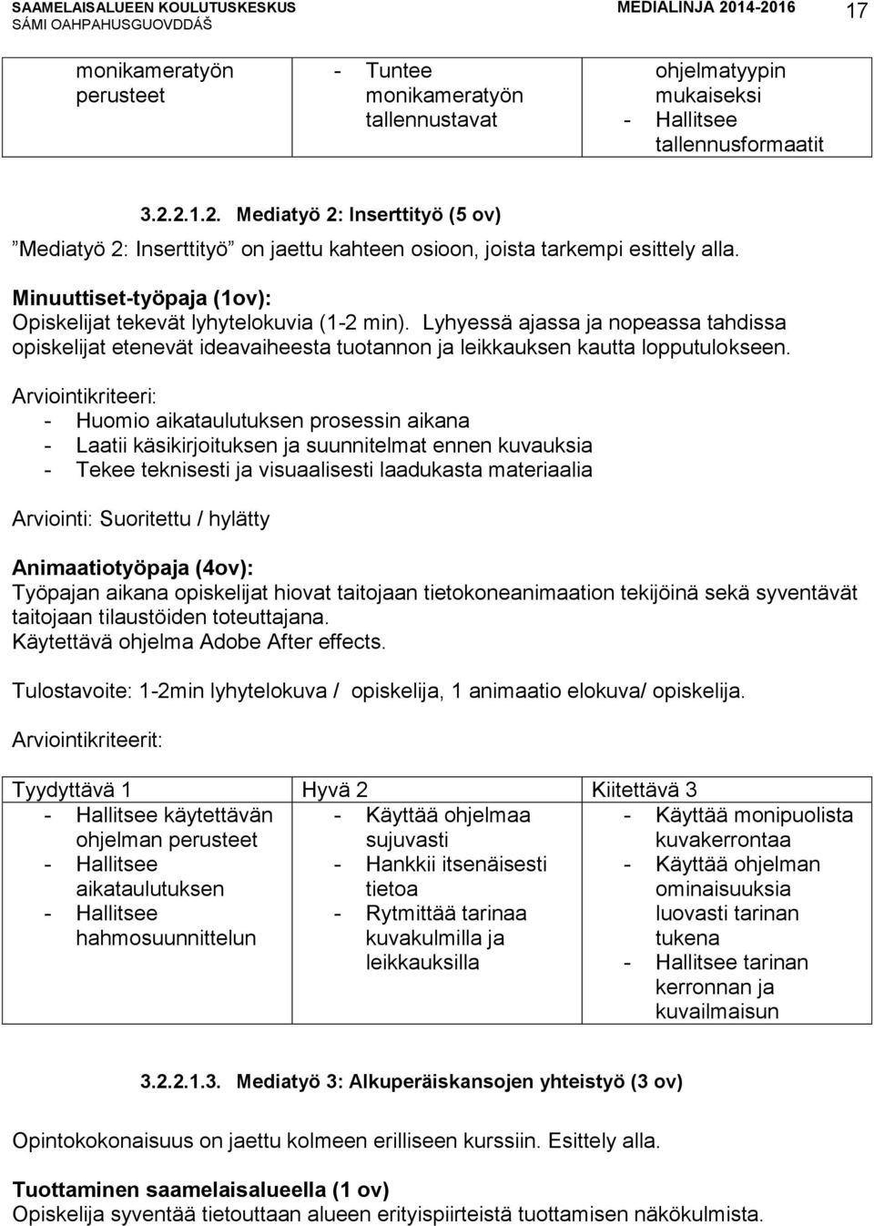 Lyhyessä ajassa ja nopeassa tahdissa opiskelijat etenevät ideavaiheesta tuotannon ja leikkauksen kautta lopputulokseen.