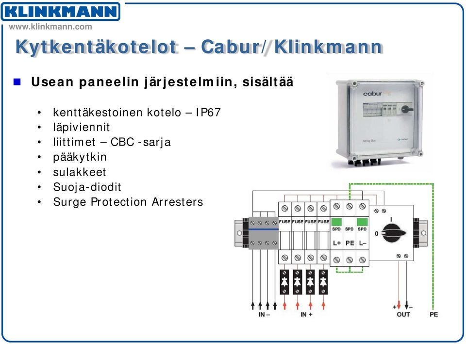 IP67 läpiviennit liittimet CBC -sarja pääkytkin