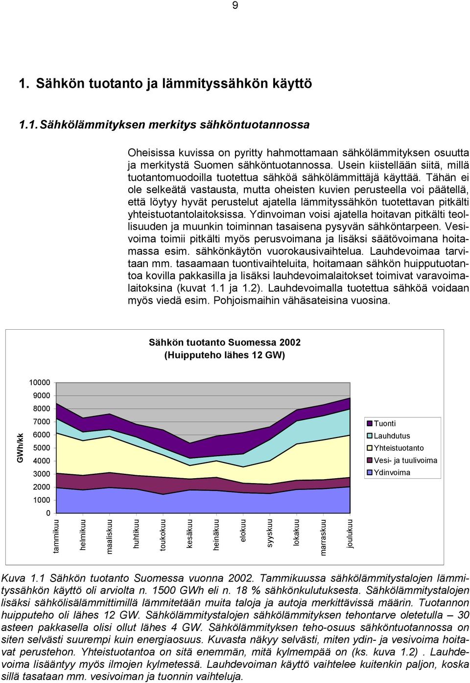 Tähän ei ole selkeätä vastausta, mutta oheisten kuvien perusteella voi päätellä, että löytyy hyvät perustelut ajatella lämmityssähkön tuotettavan pitkälti yhteistuotantolaitoksissa.