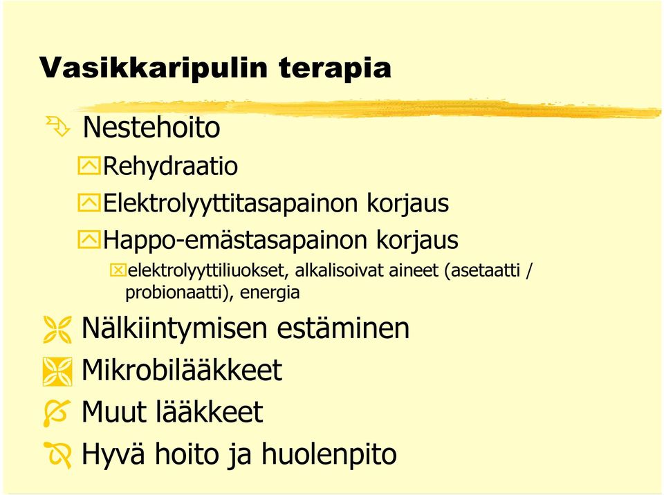 elektrolyyttiliuokset, alkalisoivat aineet (asetaatti /