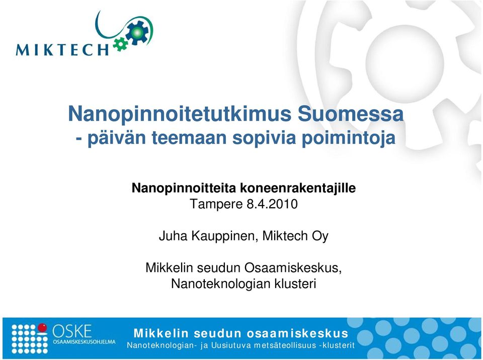koneenrakentajille Tampere 8.4.