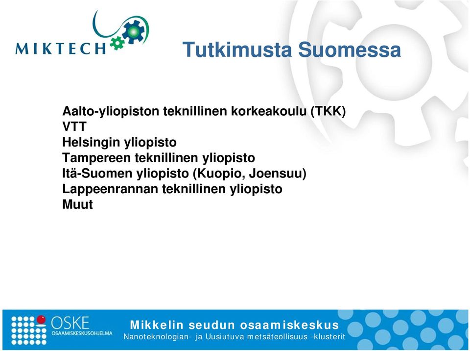 Tampereen teknillinen yliopisto Itä-Suomen