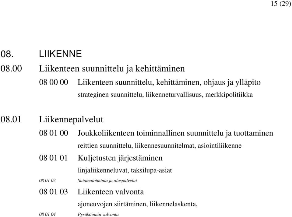 liikenneturvallisuus, merkkipolitiikka 08.