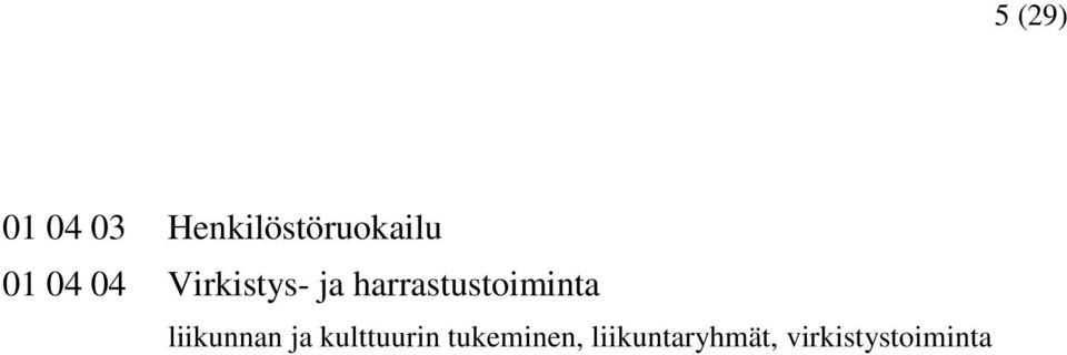 harrastustoiminta liikunnan ja