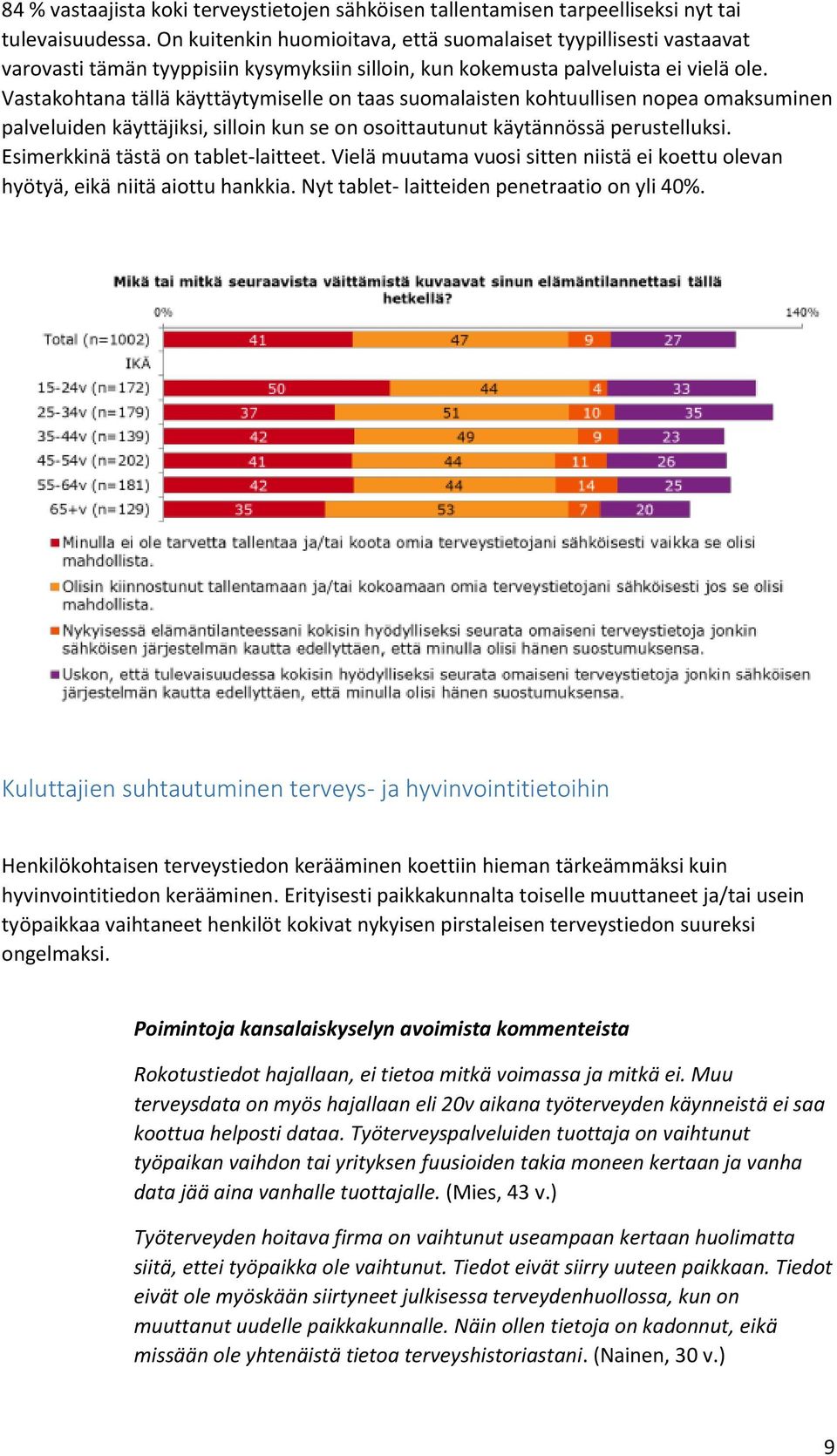 Vastakohtana tällä käyttäytymiselle on taas suomalaisten kohtuullisen nopea omaksuminen palveluiden käyttäjiksi, silloin kun se on osoittautunut käytännössä perustelluksi.