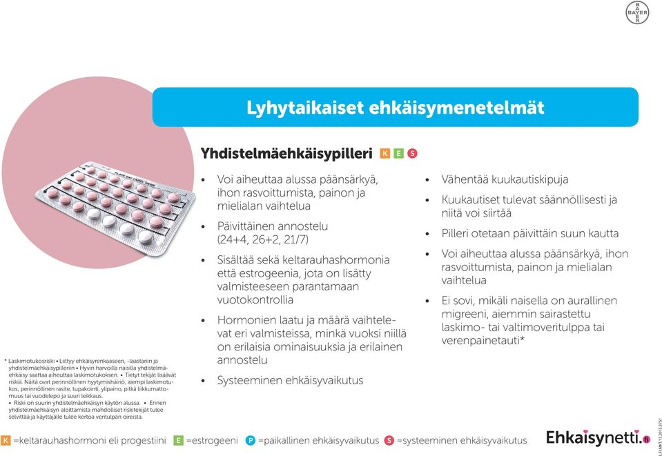 Näitä ovat perinnöl linen hyytymishäiriö, aiempi laskimotukos, perinnöllinen rasite, tupakointi, ylipaino, pitkä liikkumattomuus tai vuodelepo ja suuri leikkaus.
