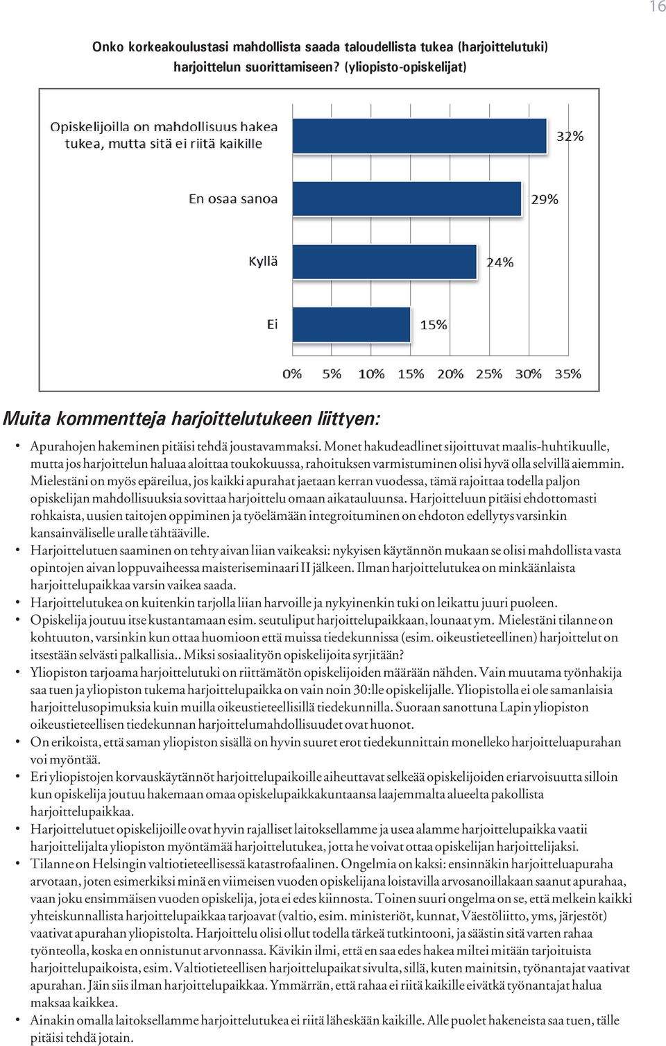 Monet hakudeadlinet sijoittuvat maalis-huhtikuulle, mutta jos harjoittelun haluaa aloittaa toukokuussa, rahoituksen varmistuminen olisi hyvä olla selvillä aiemmin.