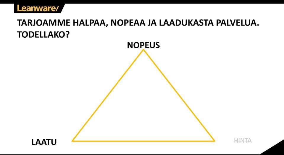 LAADUKASTA PALVELUA.