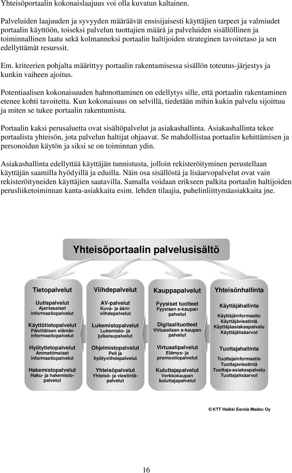 sekä kolmanneksi portaalin haltijoiden strateginen tavoitetaso ja sen edellyttämät resurssit. Em.