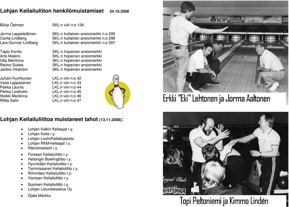 297 Tapio Kontio Arto Matero Ulla Merilinna Raimo Sutela Jarkko Vikström SKL:n hopeinen ansiomerkki SKL:n hopeinen ansiomerkki SKL:n hopeinen ansiomerkki SKL:n hopeinen ansiomerkki SKL:n hopeinen