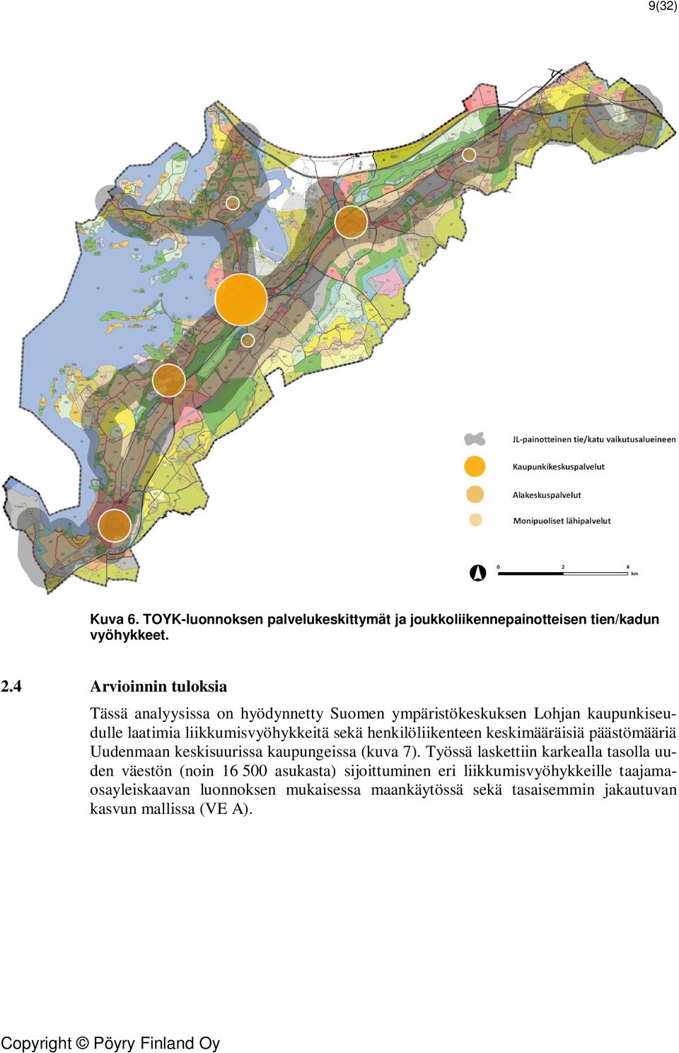 henkilöliikenteen keskimääräisiä päästömääriä Uudenmaan keskisuurissa kaupungeissa (kuva 7).