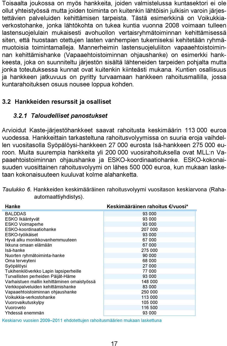 Tästä esimerkkinä on Voikukkiaverkostohanke, jonka lähtökohta on tukea kuntia vuonna 2008 voimaan tulleen lastensuojelulain mukaisesti avohuollon vertaisryhmätoiminnan kehittämisessä siten, että