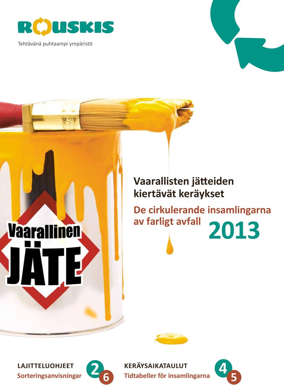 farligt avfall 2013 Lajitteluohjeet