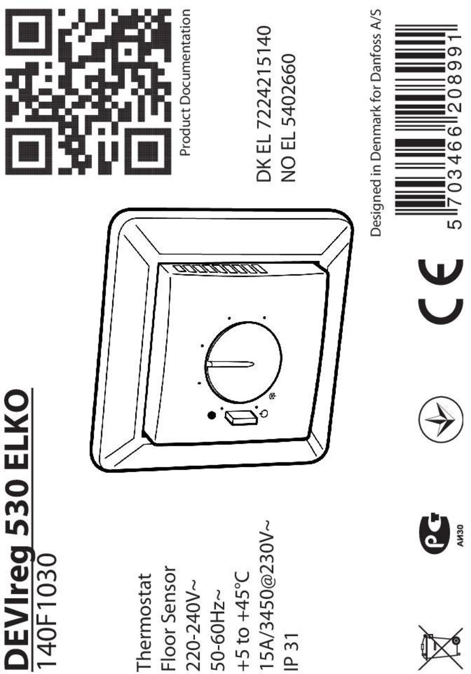 Product Documentation DK EL 7224215140 NO EL 5402660